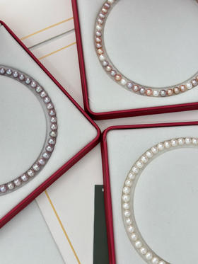 425-6基地统货 镇店主推 8-9黄金点位 5A天然色 糖果色 三色珍珠项链