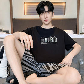 【GZ】无忧购夏季卡通韩版宽松休闲棉质男士居家睡衣套装（截单后7天发货)25年清仓捡漏