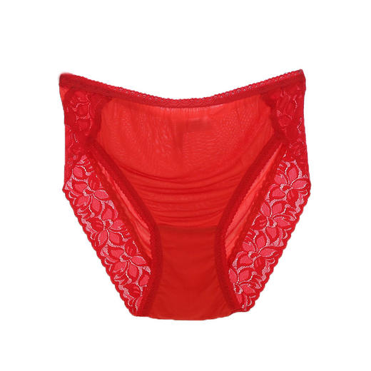 ASEK004桑蚕丝内裤女士多色针织中腰三角裤真丝无痕轻薄透气蕾丝边短裤女 商品图4