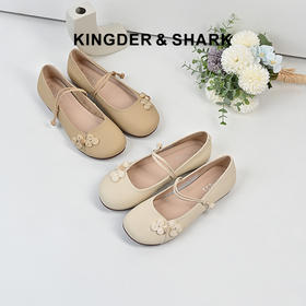 经典鲨2024年春秋款复古新中式盘扣浅口舒适平底通勤单鞋女KW55-D17031