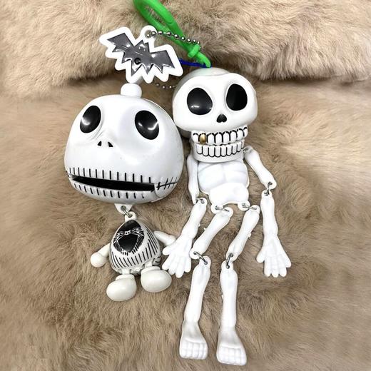 节日玩具小礼物赠品拉线骷髅架万圣节搞笑挂件背包骷髅头钥匙扣 商品图9