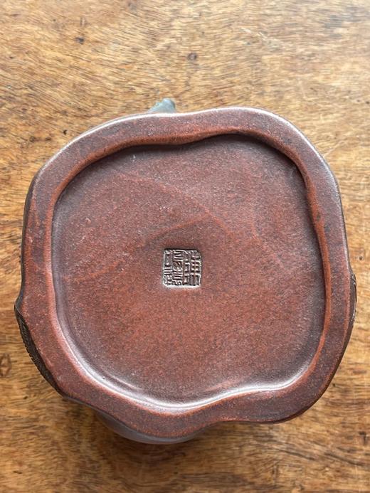 紫砂刻梅花树桩形笔筒，顺丰包邮 商品图9