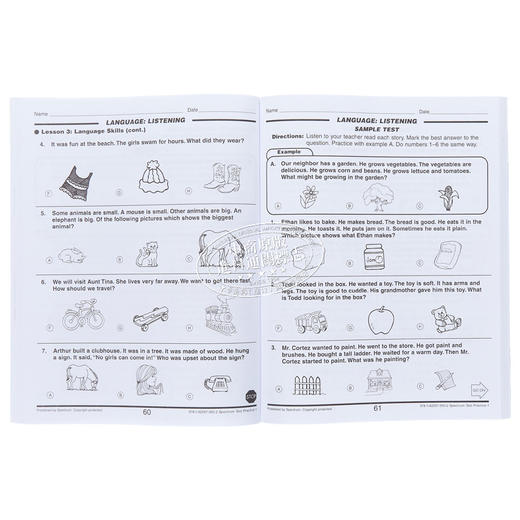【中商原版】美国新课标教辅 光谱练习册 Spectrum Test Practice Grade 1-7 美国Carson Dellosa 英语测试练习系列 1-7年级 商品图4