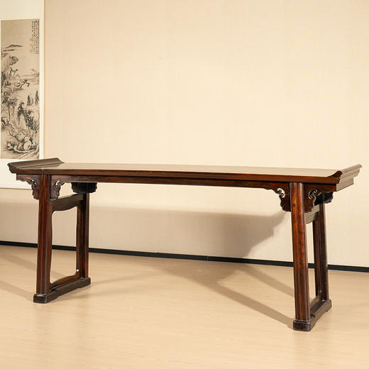 清代 红木夹头榫如意云纹翘头案 商品图4