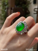 老坑玻璃种艳绿蛋面戒指【4044105】具体价格微信咨询 商品缩略图3