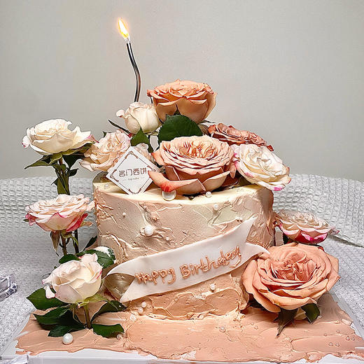 卡布奇诺鲜花蛋糕-6寸加高【主题蛋糕】 商品图1