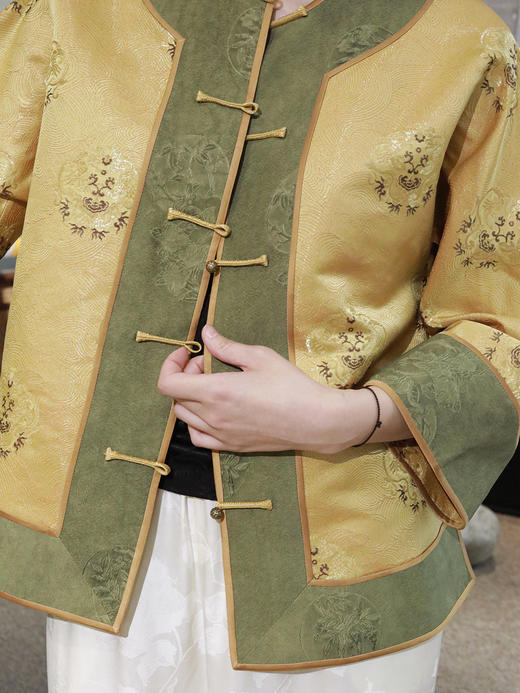 盛唐婧 |重缎真丝宋锦龙团纹外套 商品图4