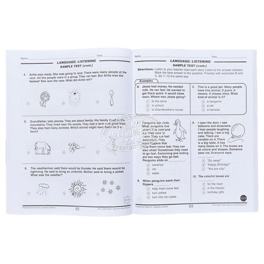 【中商原版】美国新课标教辅 光谱练习册 Spectrum Test Practice Grade 1-7 美国Carson Dellosa 英语测试练习系列 1-7年级 商品图5