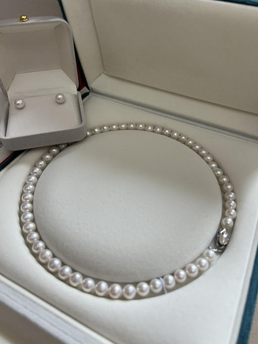 56-2顶配 淡水无核珍珠 7.5-8.5mm高品质串珠 带证书 媲美花珠 更干净 商品图11