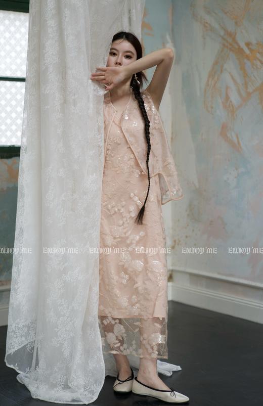 【门店同款】ENJOY夏季云敛-捻花枝刺绣吊带长裙 157475514 商品图2