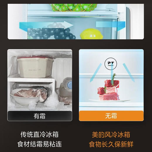 美的（Midea）十字对开门四门风冷无霜一级双变频大容量超薄家用电冰箱线下同款 473升BCD-473WSGPM(Q)榭湖银 商品图6