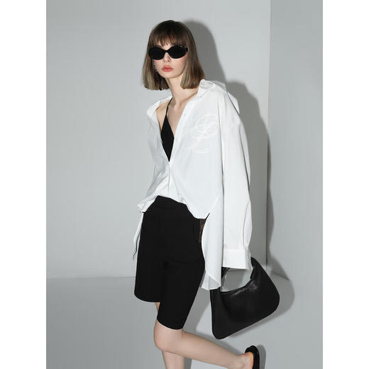 COCOBELLA简约深V领弹力针织外穿吊带混搭吊坠飘带背心VT0008 商品图3