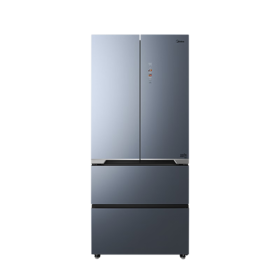 美的（Midea）516升法式四门超薄净味除菌一级能效保鲜家用电冰箱BCD-516WFGPZM沁玉蓝-秘境