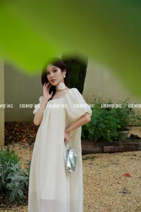 【门店同款】ENJOY夏季浪漫-温柔方领花朵连衣裙 157501153