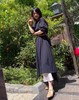westory夏季新款森系小方头鼻梁穆勒拖矮跟宴会舞鞋女鞋W24AH57701 商品缩略图4
