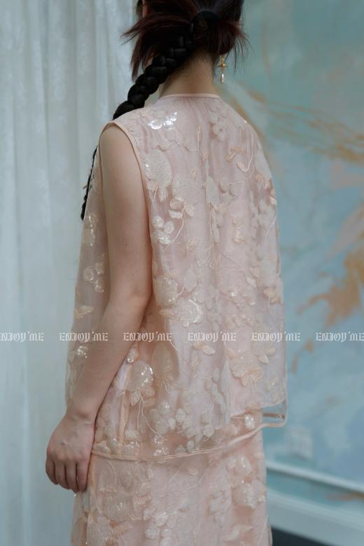 【门店同款】ENJOY夏季云敛-捻花枝刺绣吊带长裙 157475514 商品图3