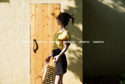 【门店同款】ENJOY夏季浪漫-净色V领露背上衣 157505293 商品图8