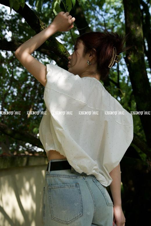 【门店同款】ENJOY夏季烫钻V领短上衣 157504186 商品图7