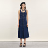 谜底牛仔吊带连衣裙2024年夏季新品复古风修身中长裙子242ML0515 商品缩略图0