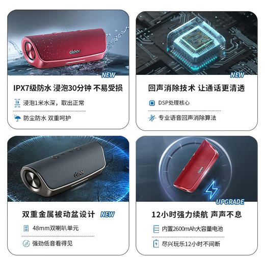 cleer 【任贤齐代言】STAGE智能蓝牙音箱户外便携式防水无线音响家用派对低音炮节日礼物 商品图2