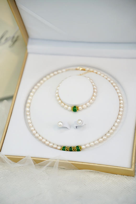  慢婕淡水珍珠礼盒三件套 「假一罚三」 商品图2