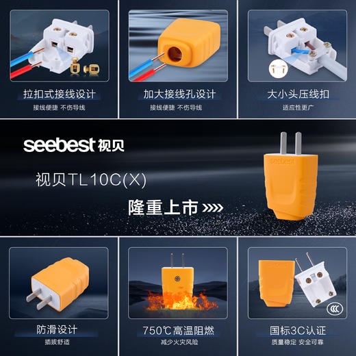 TL10C(X) 两爪黄插头 商品图1