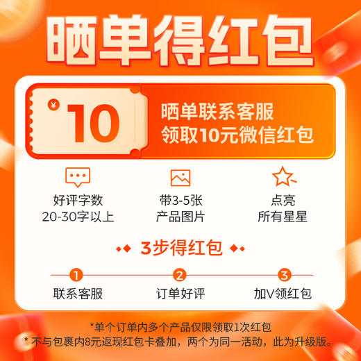 参与买家秀得10元现金红包（升级版包裹卡，不与包裹卡8元返现叠加） 商品图0