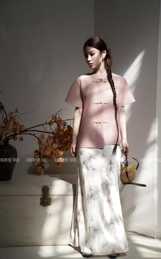 【门店同款】ENJOY夏季云敛-中式吊坠褶皱上衣 157500370 商品图6