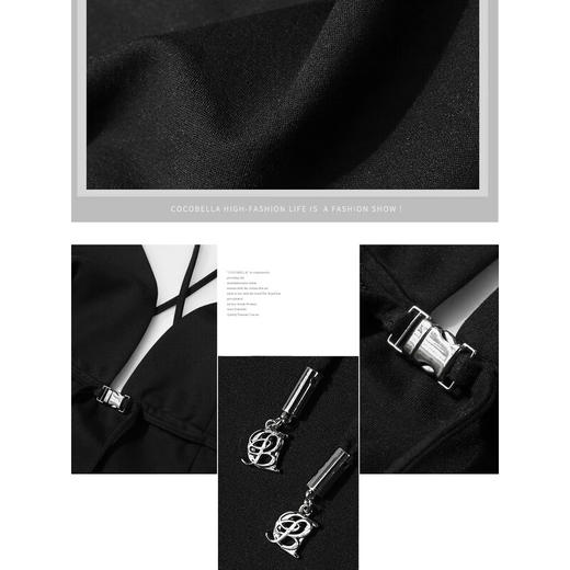 COCOBELLA简约深V领弹力针织外穿吊带混搭吊坠飘带背心VT0008 商品图4