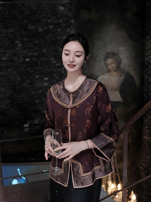 下架 |盛唐婧 |重缎真丝老宋锦金鱼纹外套 商品图8