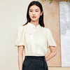 玳莎中式提花桑蚕丝上衣2024夏季新款优雅气质泡泡袖小立领小衫  EB31109 商品缩略图1