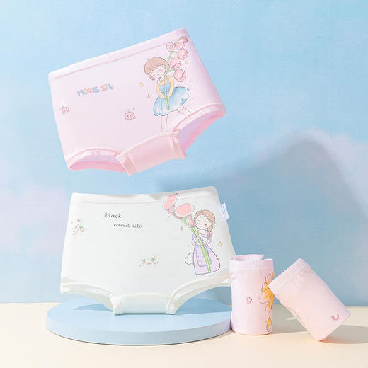 贝贝怡女童内裤女宝宝不夹PP短裤儿童内裤（4件装） 商品图3