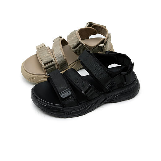 西遇男士凉鞋新款夏季魔术贴轻便沙滩鞋休闲鞋厚底户外拖鞋21945554 商品图0