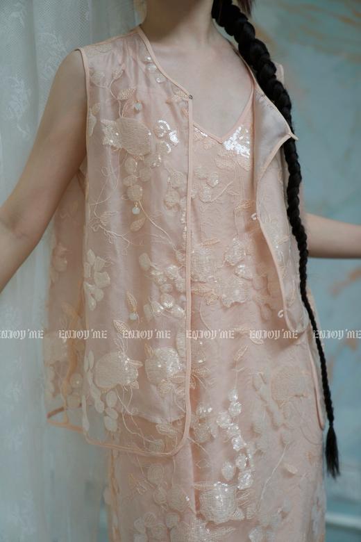 【门店同款】ENJOY夏季云敛-捻花枝刺绣吊带长裙 157475514 商品图4