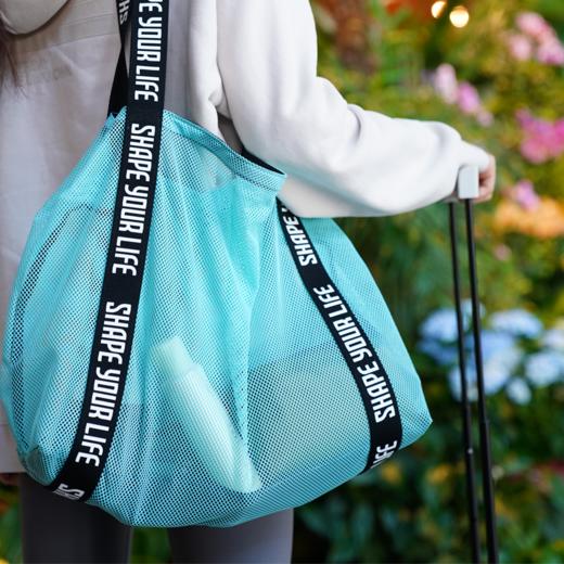 【趁早文创】Kiera Ye by 趁早单层撞色阳光包健身运动斜挎单肩包户外休闲瑜伽包网袋手提沙滩包 商品图4