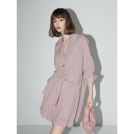 【秒杀】COCOBELLA松弛感穿搭轻薄遮阳衬衫女宽松休闲气质衬衣SR3025B 商品图3