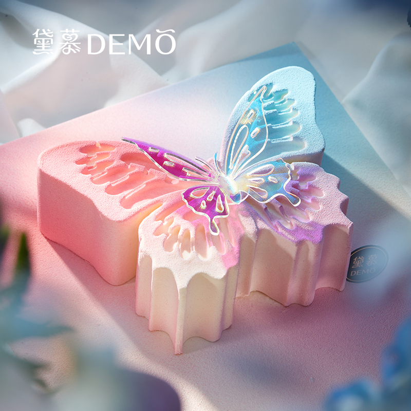 蝶影醺梦·玫瑰红茶血橙树莓慕斯蛋糕 | Butterfly mousse cake