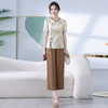 气质宽松复古印花小衫，上衣+阔腿裤两件套QYM-XY-24AM053-Y 商品缩略图1
