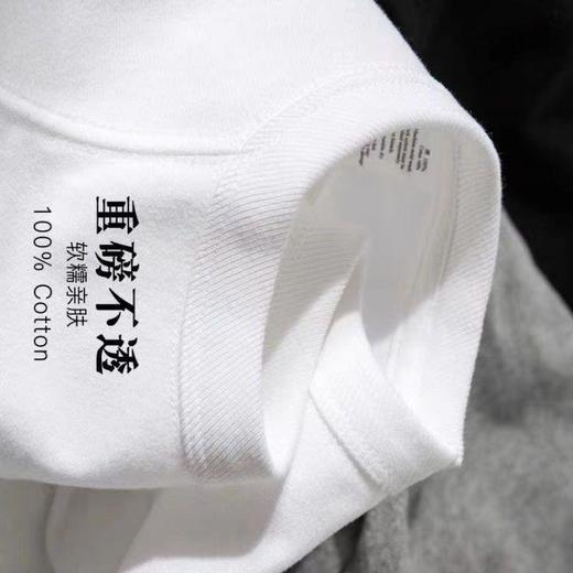 「200g重磅纯棉！数色可选」新疆棉重磅宽松打底衫 休闲基础短袖t恤复古纯色圆领日系男士上衣 商品图3