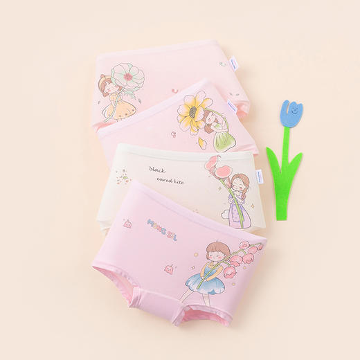 贝贝怡女童内裤女宝宝不夹PP短裤儿童内裤（4件装） 商品图4