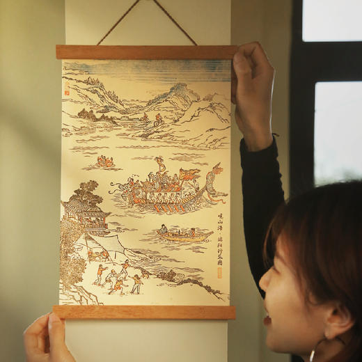 自然造物装饰挂画含木夹版画装饰山水画高级感客厅文创伴手礼物 商品图1