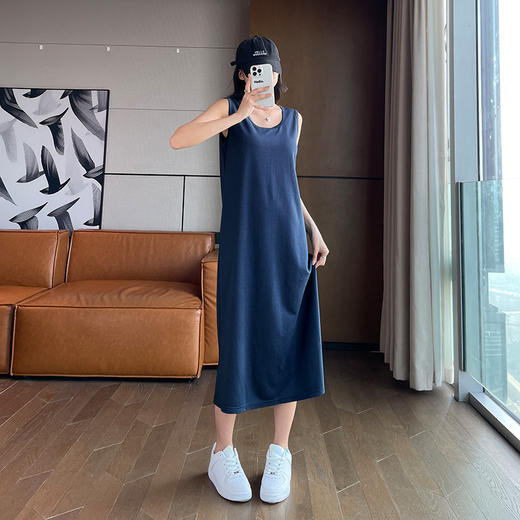 百媚生工艺背心裙显瘦针织吊带连衣裙G51 商品图5