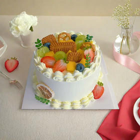 澳泽烘焙4寸动物奶油水果蛋糕1个（17点前下单的当天送，17点后下单第二天送）