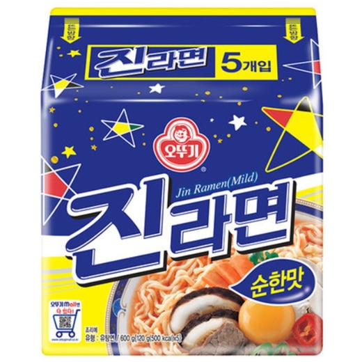 不倒翁真拉面原味(120gx5)오뚜기 진라면 순한면 商品图0