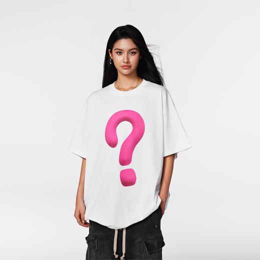 【Achock官方店】趣味3D立体问号图案印花T恤街头潮牌情侣短袖男 商品图1