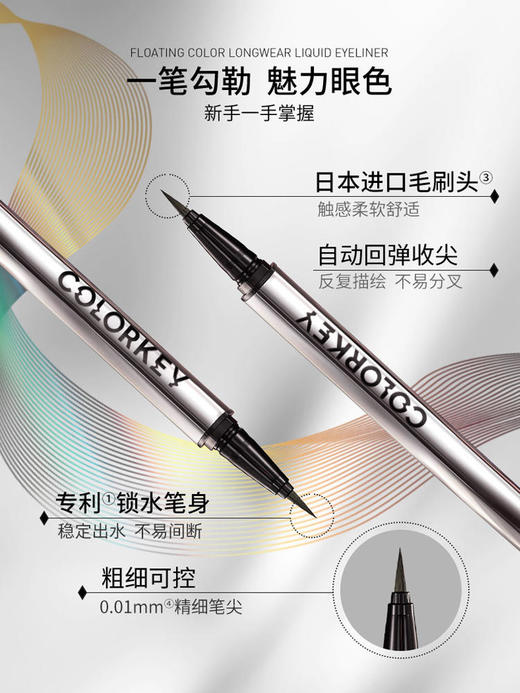 【45元会员福利】珂拉琪行云流彩眼线液笔   商品图1