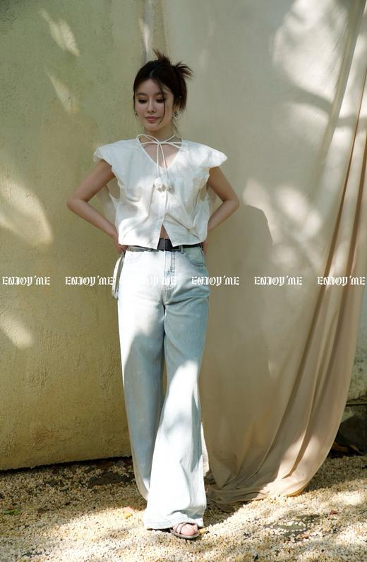 【门店同款】ENJOY夏季蝴蝶结印花阔腿裤 157405508 商品图4