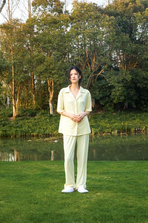 我的花匠凉感丝嵌条冰丝家居服 商品图1