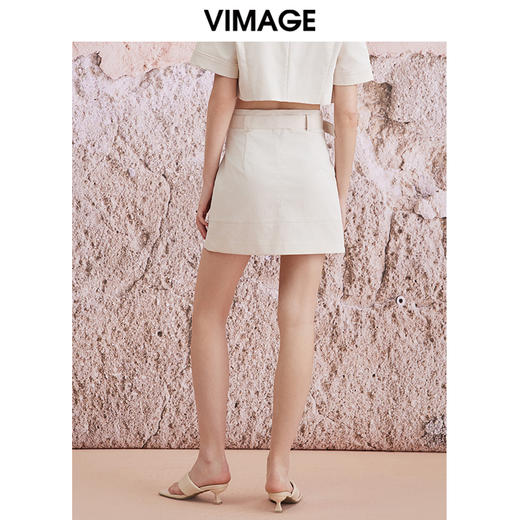 VIMAGE纬漫纪2024夏季新款时尚高腰显瘦短裙V2106725 商品图5