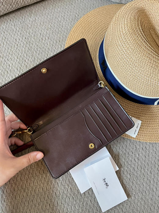 美现清库存！捡大漏！Coach专柜款宝石镶嵌WOC钱包小挎包 细腻小牛皮 超精致 商品图2